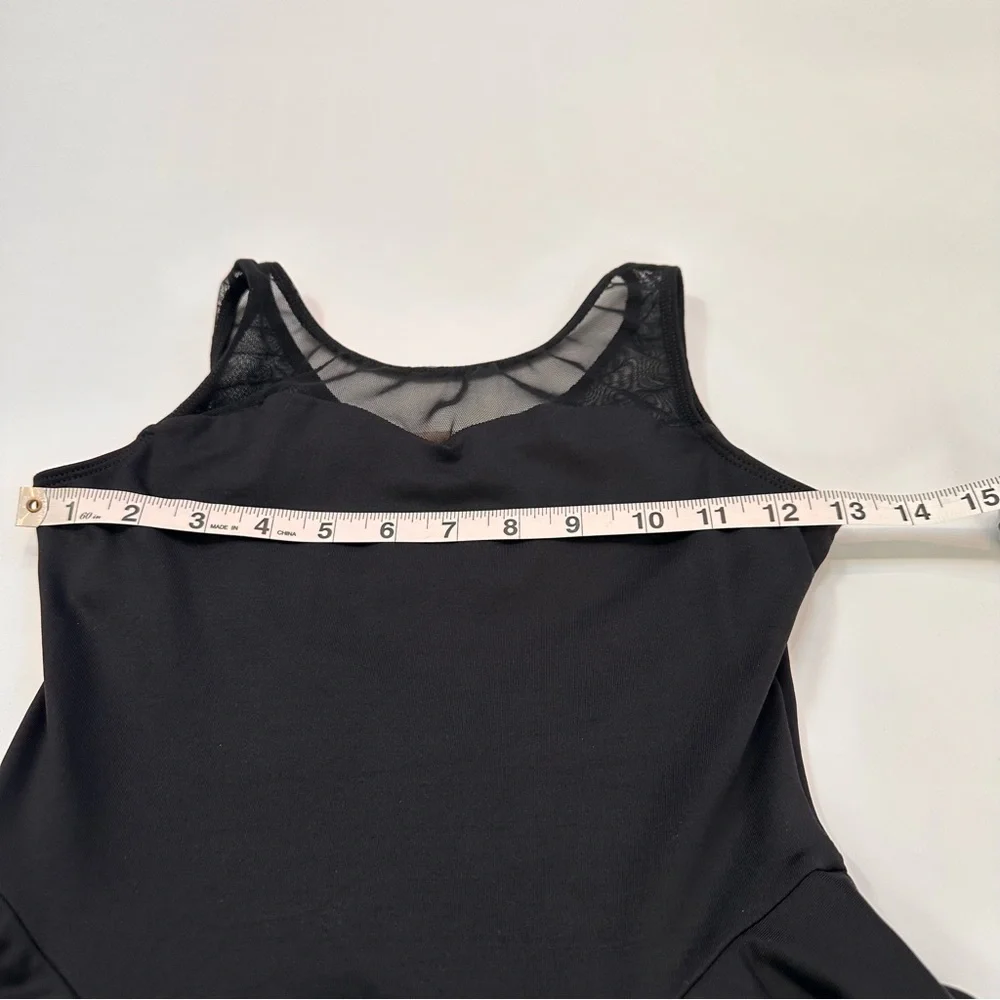 Motionwear Black Layered Kids Figure Skating Dance Dress Size Large (12-14)